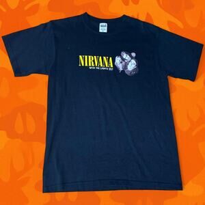 Vtg Nirvana "With The Lights Out" Vintage Graphic Tee Size M